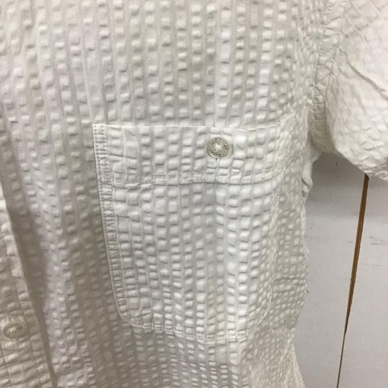 ランズエンド LAND S END シャツ、ブラウス 半袖 L 無地 白 / ホワイト /  メンズ USED 古着 中古 10128311