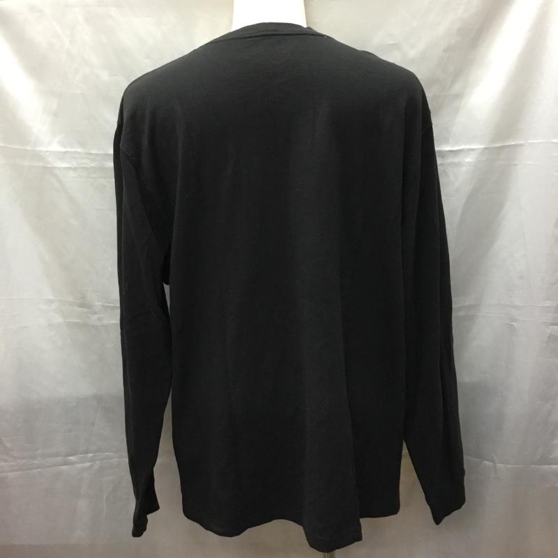 カーハート Carhartt カットソー 長袖 長袖カットソー クルーネックカットソー ロングスリーブカットソー プリントTシャツ L ロゴ、文字 黒 / ブラック /  メンズ USED 古着 中古 10112448