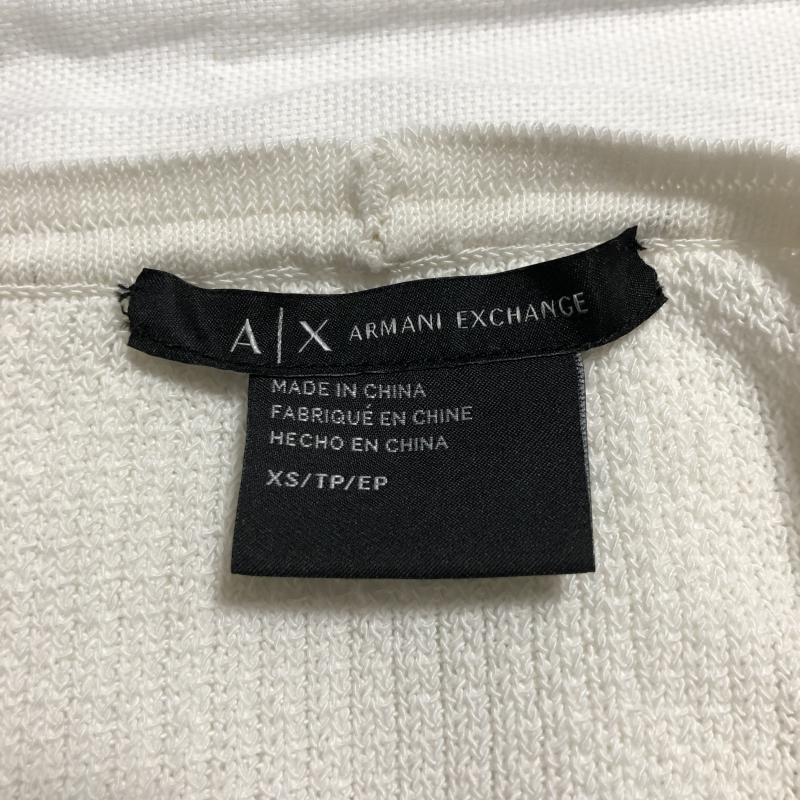 アルマーニエクスチェンジ A/X ARMANIEXCHANGE ベスト ベスト ニットベスト XS 無地 白 / ホワイト /  レディース USED 古着 中古 10010576