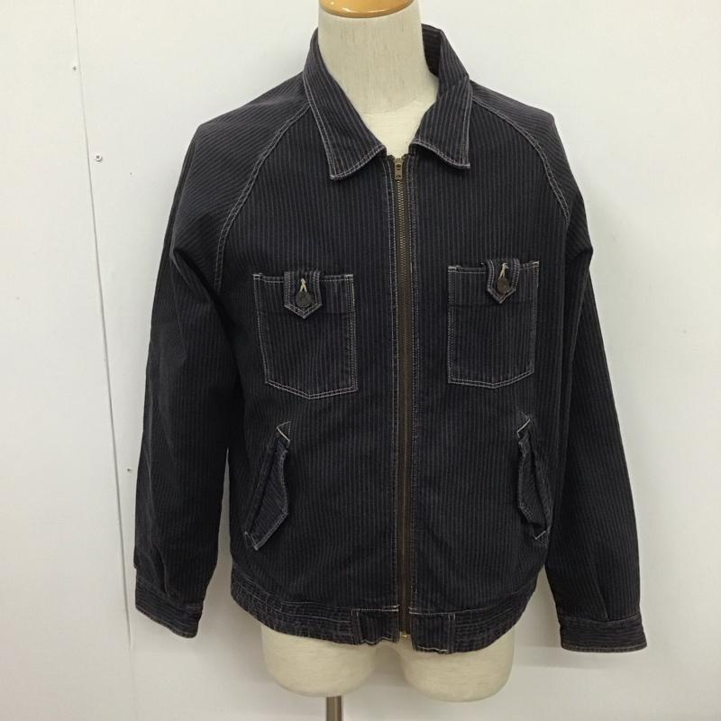 リーバイストラウスアンドコー Levi Strauss & co. ジャケット、上着 ジャンパー、ブルゾン ジップアップデニムジャケット カラージャケット ストライプジャケット ラグラン M ストライプ 紫 / パープル / X 紺 / ネイビー /  メンズ USED 古着 中古 10106785