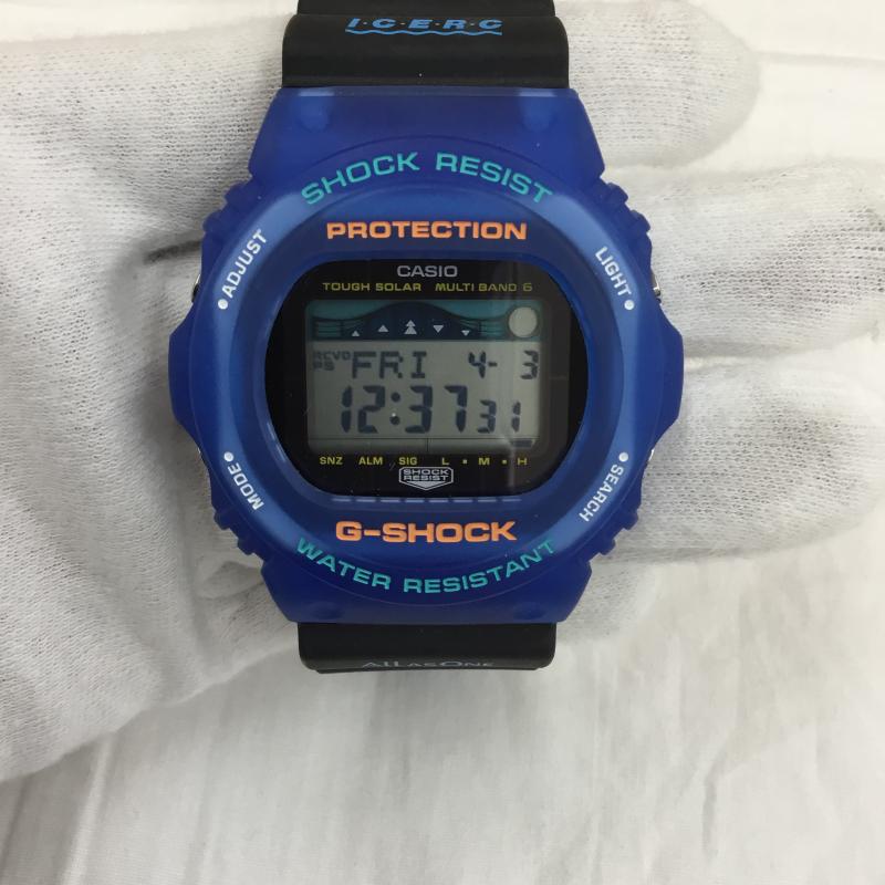 ジーショック G-SHOCK 腕時計 デジタル GWX-5700K ロゴ、文字 黒 / ブラック / X 青 / ブルー /  メンズ USED 古着 中古 10149988