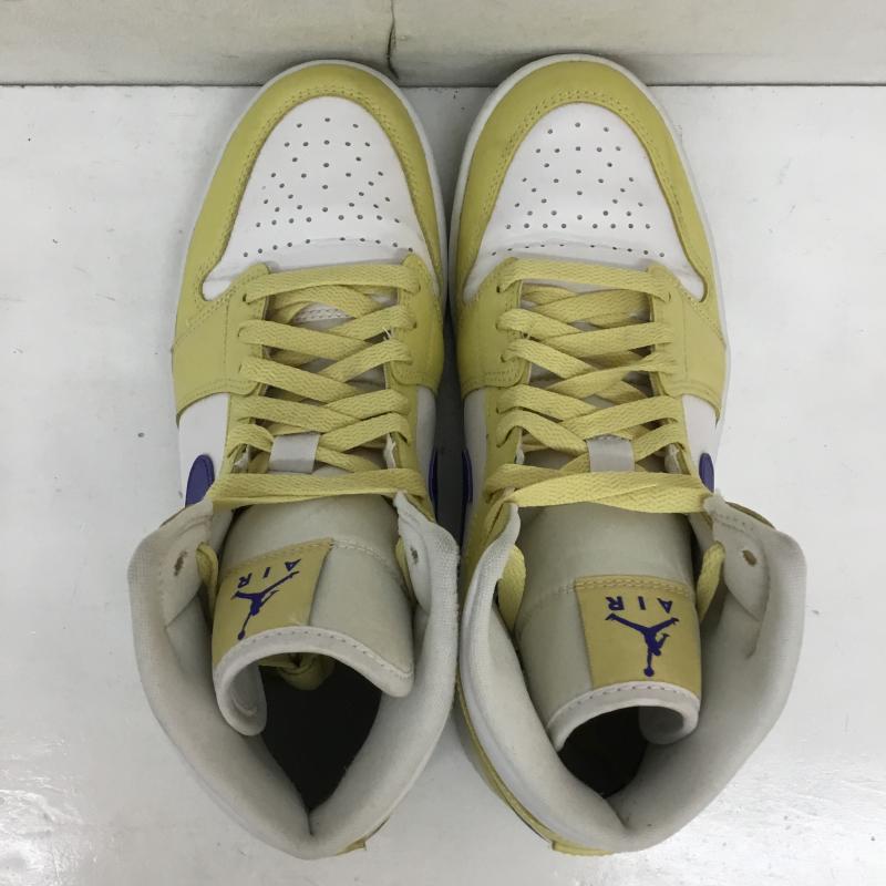 ナイキ NIKE スニーカー スニーカー BQ6472-701 Air Jordan 1 Mid Lemon Wash ウィメンズ 26.5cm ロゴ、文字 黄 / イエロー /  メンズ USED 古着 中古 10134014