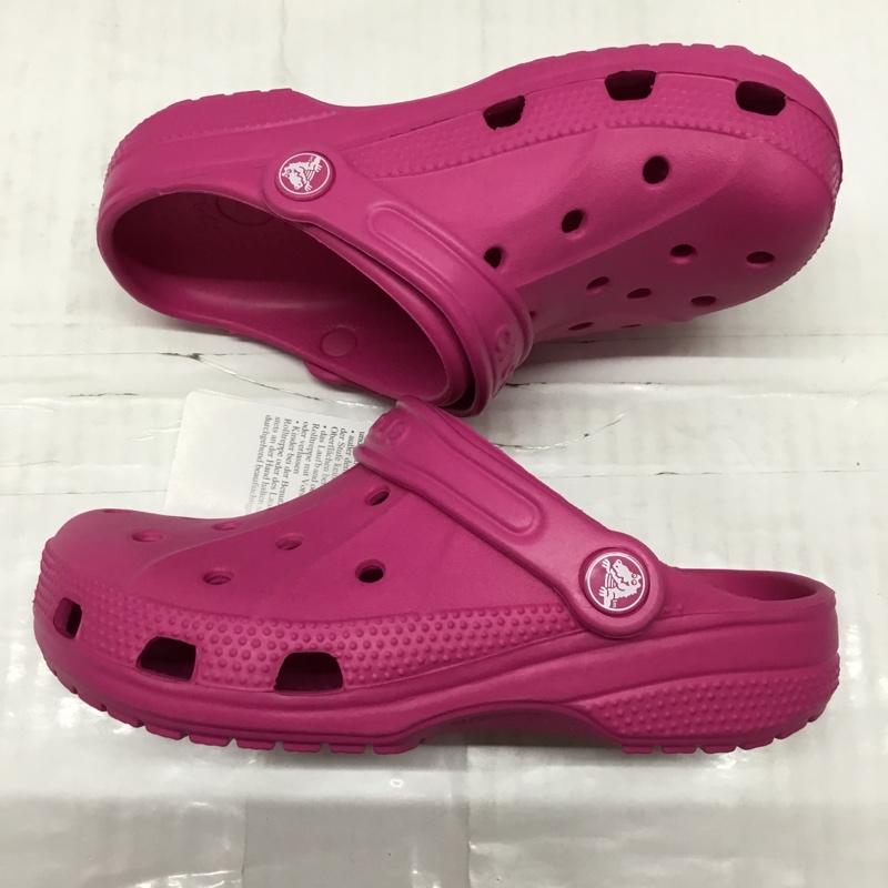 クロックス crocs シューズ シューズ 15908-670 ralen clog K 19.5cm キッズ 19.5cm ロゴ、文字 桃 / ピンク /  ガールズ USED 古着 中古 10110664