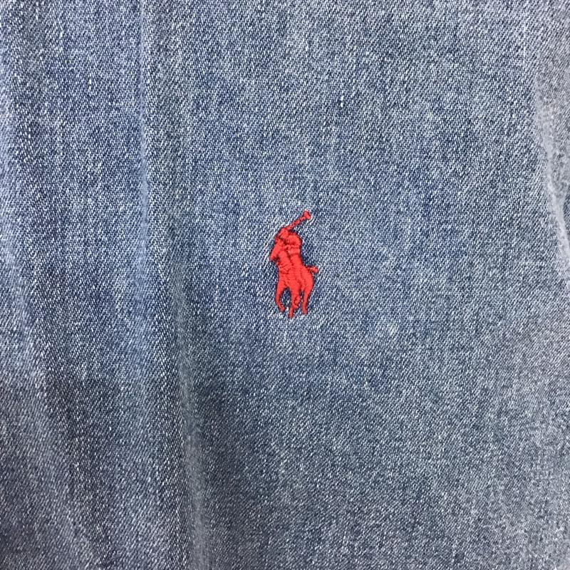 ラルフローレン RALPHLAUREN シャツ、ブラウス 長袖 長袖シャツ カラーシャツ デニムシャツ カジュアルシャツ M ロゴ、文字 インディゴ / インディゴ /  メンズ USED 古着 中古 10108498
