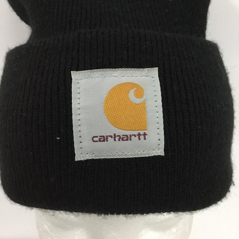 カーハート Carhartt 帽子 ニット帽 A18 BLK ACRYLIC WATCH HAT ロゴ、文字 黒 / ブラック /  メンズ USED 古着 中古 10131949