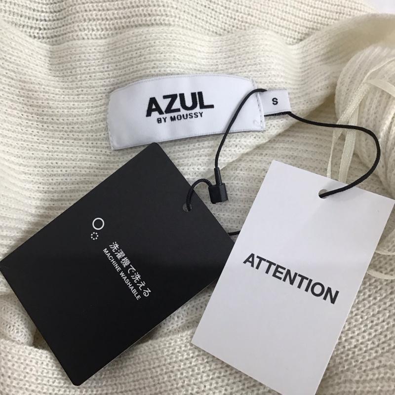 アズールバイマウジー AZUL BY MOUSSY ニット、セーター 長袖 250eab70-039i ヌーディードルマンニット 長袖ニットカットソー S 無地 白 / ホワイト / X 灰 / グレー /  レディース USED 古着 中古 10111502