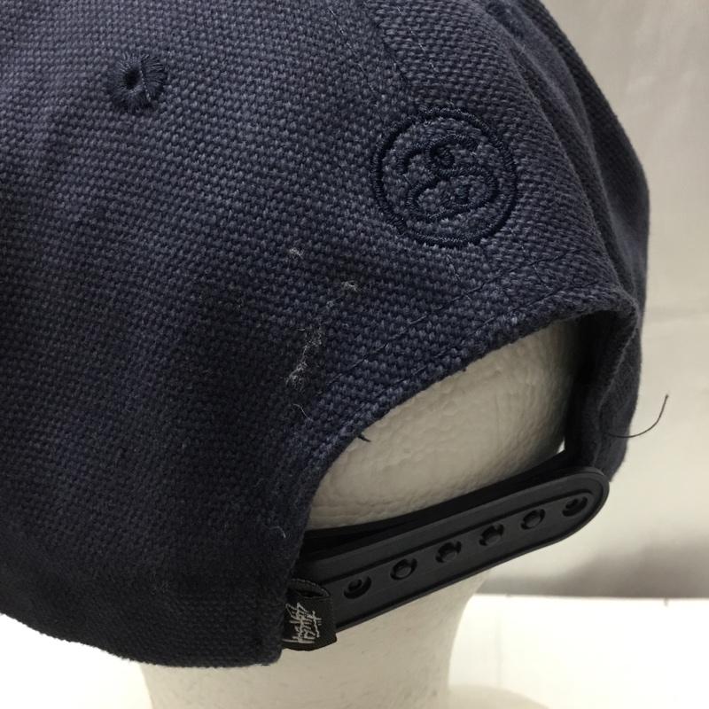 ステューシー STUSSY 帽子 キャップ コットン ロゴ、文字 紺 / ネイビー /  メンズ USED 古着 中古 10112528