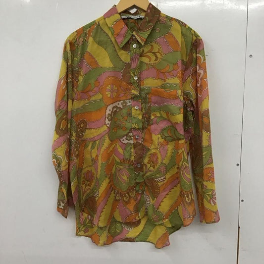 ザラ ZARA シャツ、ブラウス 長袖 長袖シャツ 総柄シャツ カラーシャツ プリント L プリント マルチカラー / マルチカラー /  レディース USED 古着 中古 10135555