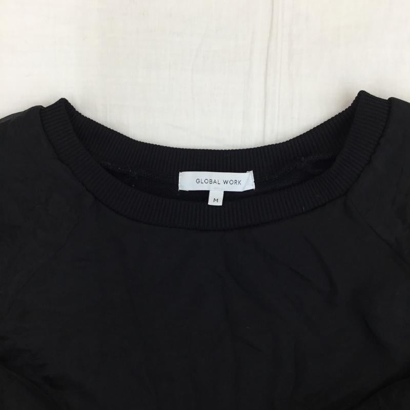 グローバルワーク GLOBAL WORK トレーナー 長袖 GW625020AD M 無地 黒 / ブラック /  レディース USED 古着 中古 10141087