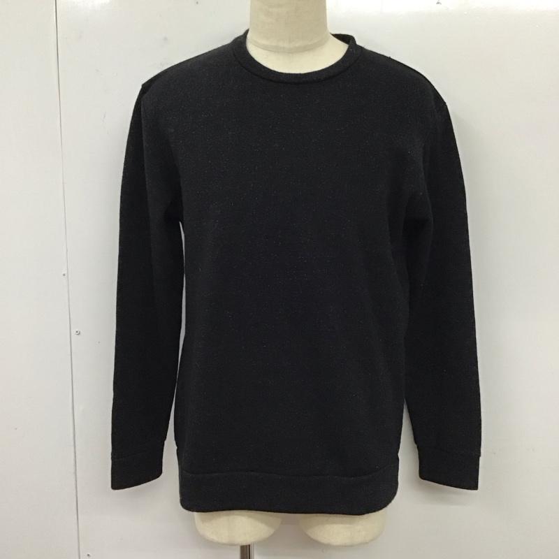 ザラ ZARA トレーナー 長袖 長袖スウェット 長袖トレーナー リブカットソー 長袖カットソー M  黒 / ブラック /  メンズ USED 古着 中古 10118240