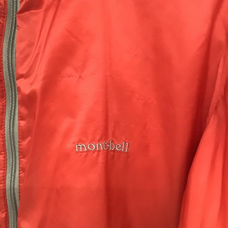 モンベル mont-bell ジャケット、上着 ジャンパー、ブルゾン ジップアップジャケット ナイロンジャケット アウター スタンドネック XS ロゴ、文字 赤 / レッド /  メンズ USED 古着 中古 10141450