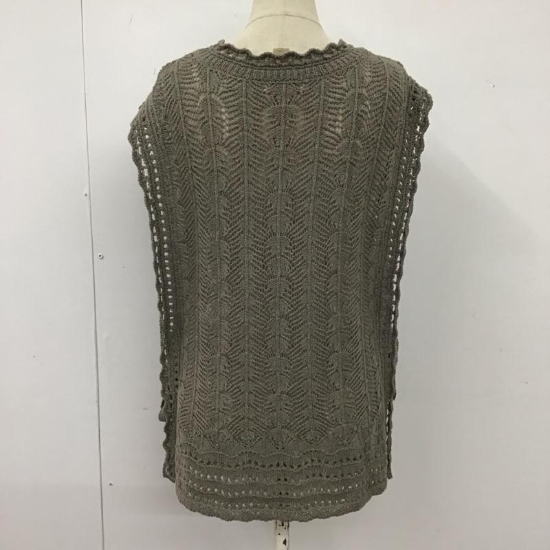 サマンサモスモス Samansa Mos2 ベスト ベスト ニットベスト ノースリーブニット クルーネック FREE 総柄 灰 / グレー /  レディース USED 古着 中古 10115167
