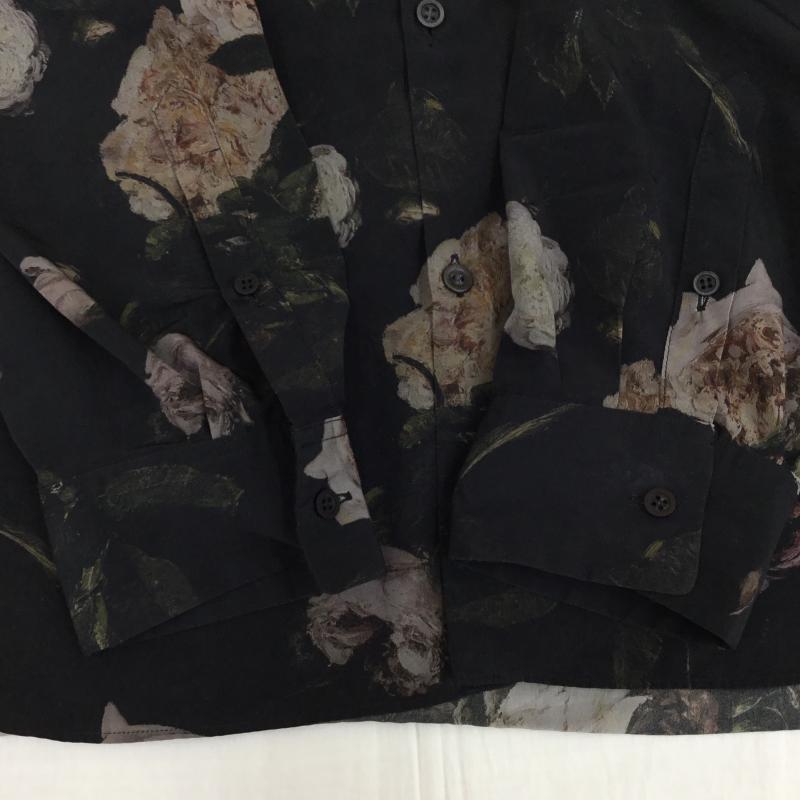 ラッドミュージシャン LAD MUSICIAN シャツ、ブラウス 長袖 46 花柄 黒 / ブラック /  メンズ USED 古着 中古 10141053