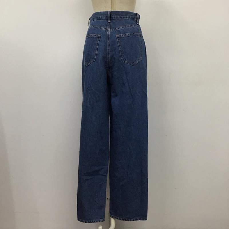 マウジー MOUSSY パンツ デニム、ジーンズ 010FSA11-0500-1 COTTON LINEN WIDE STRAIGHT 無地 青 / ブルー /  レディース USED 古着 中古 10112975