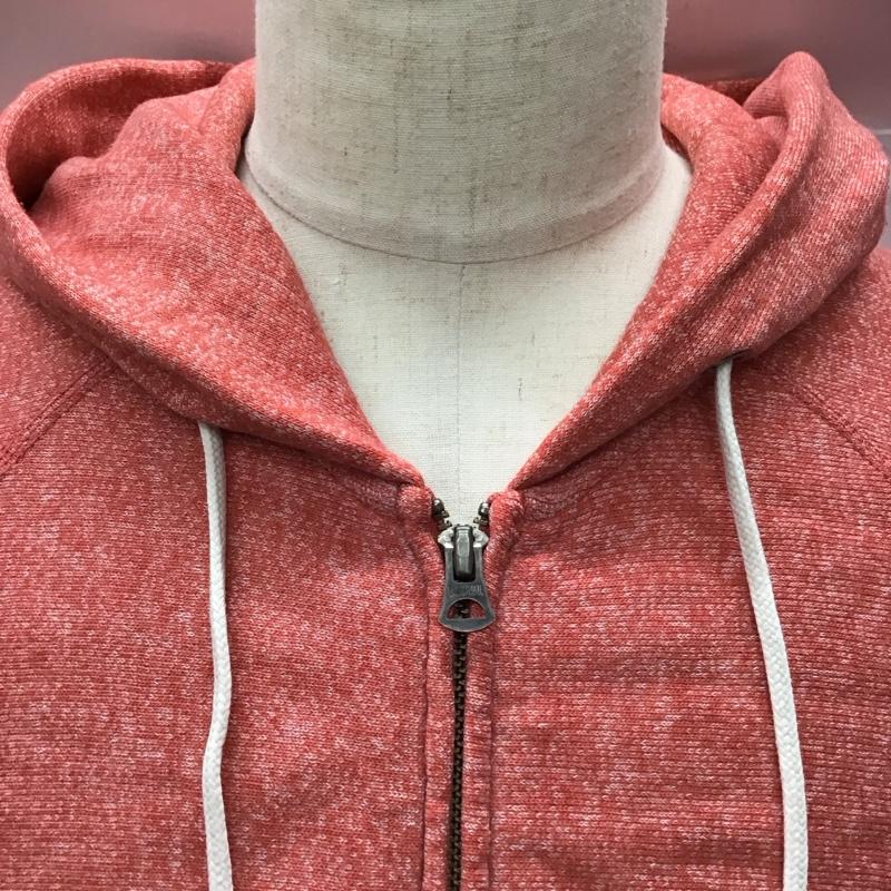 チャンピオン Champion パーカー 長袖 長袖パーカー フード付きパーカー ジップアップパーカートレーナー L 無地 赤 / レッド /  メンズ USED 古着 中古 10113878