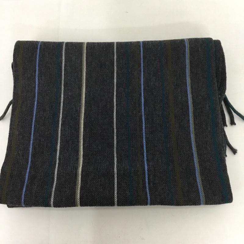 ダッパーズ DAPPER S マフラー マフラー フリンジ ストライプ 灰 / グレー /  メンズ USED 古着 中古 10128232