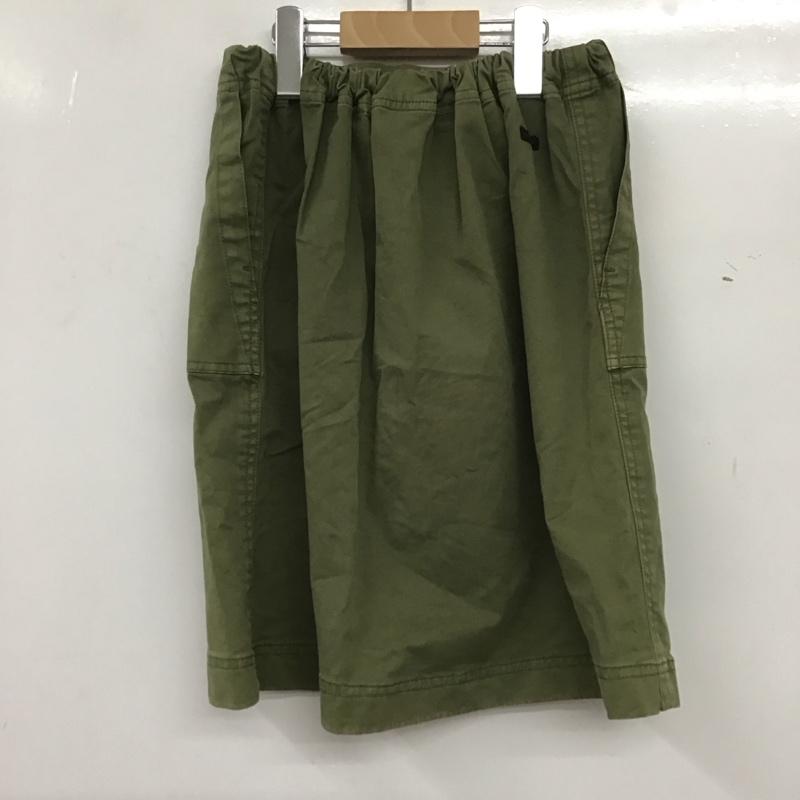グラミチ GRAMICCI スカート ひざ丈スカート 140cm 無地 カーキ / カーキ /  ガールズ USED 古着 中古 10140374