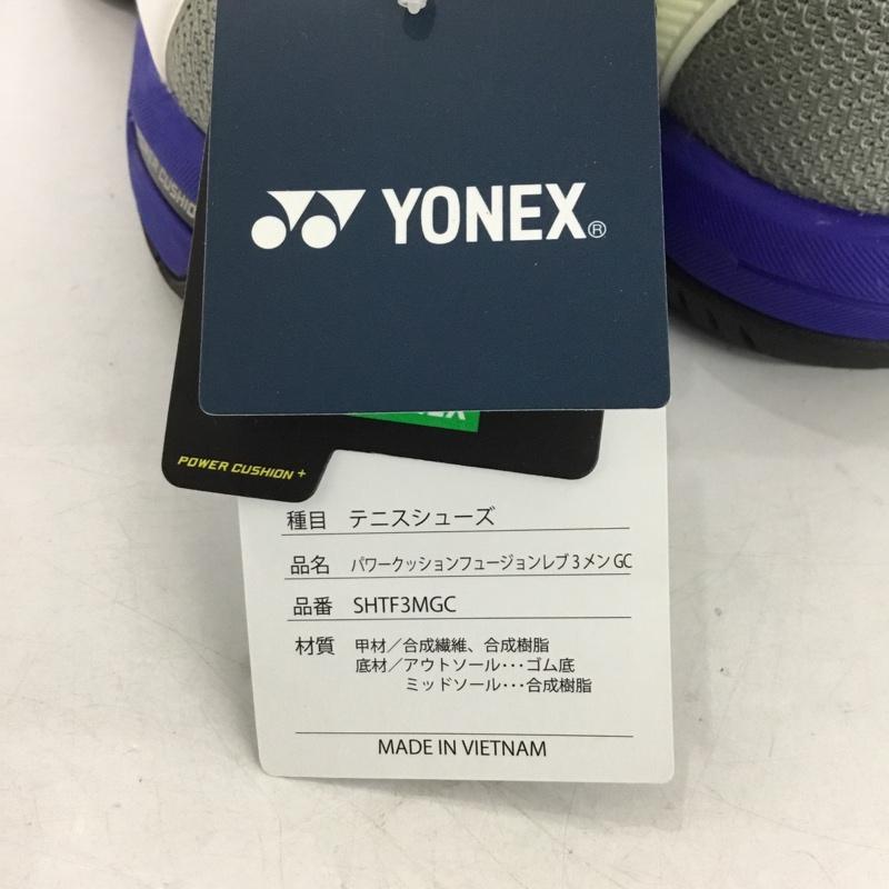 ヨネックス YONEX スニーカー スニーカー SHTF3MGC パワークッションフュージョンレブ3メンGC テニスシューズ 箱有 25cm 25.0cm ロゴ、文字 白 / ホワイト / X 青 / ブルー / X 灰 / グレー /  レディース USED 古着 中古 10147958