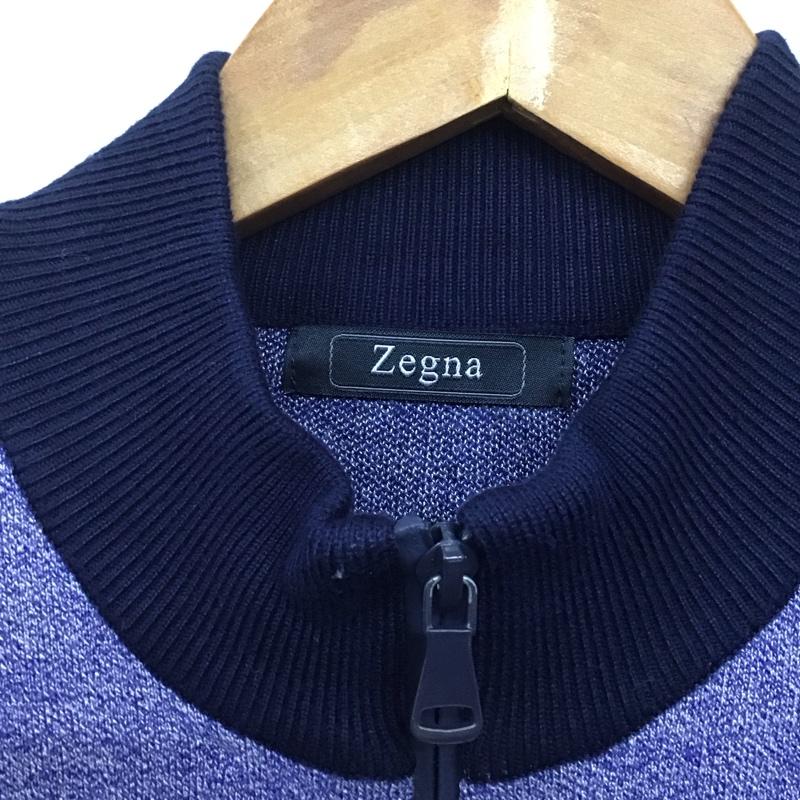 ゼニア Zegna カーディガン 長袖 ジップアップカーディガン ジップアップニット アウター イタリア製 L プリント マルチカラー / マルチカラー /  メンズ USED 古着 中古 10141475