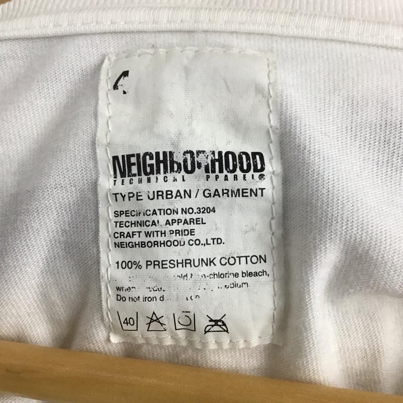 ネイバーフッド NEIGHBORHOOD Tシャツ 半袖 半袖カットソー プリントTシャツ クルーネックカットソー 4 プリント 白 / ホワイト /  メンズ USED 古着 中古 10132675