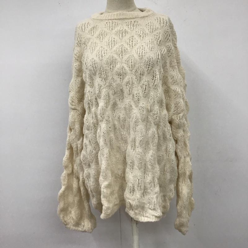 フリークスストア FREAK S STORE ニット、セーター 長袖 FREE 無地 白 / ホワイト /  レディース USED 古着 中古 10121546