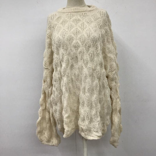 フリークスストア FREAK S STORE ニット、セーター 長袖 FREE 無地 白 / ホワイト /  レディース USED 古着 中古 10121546