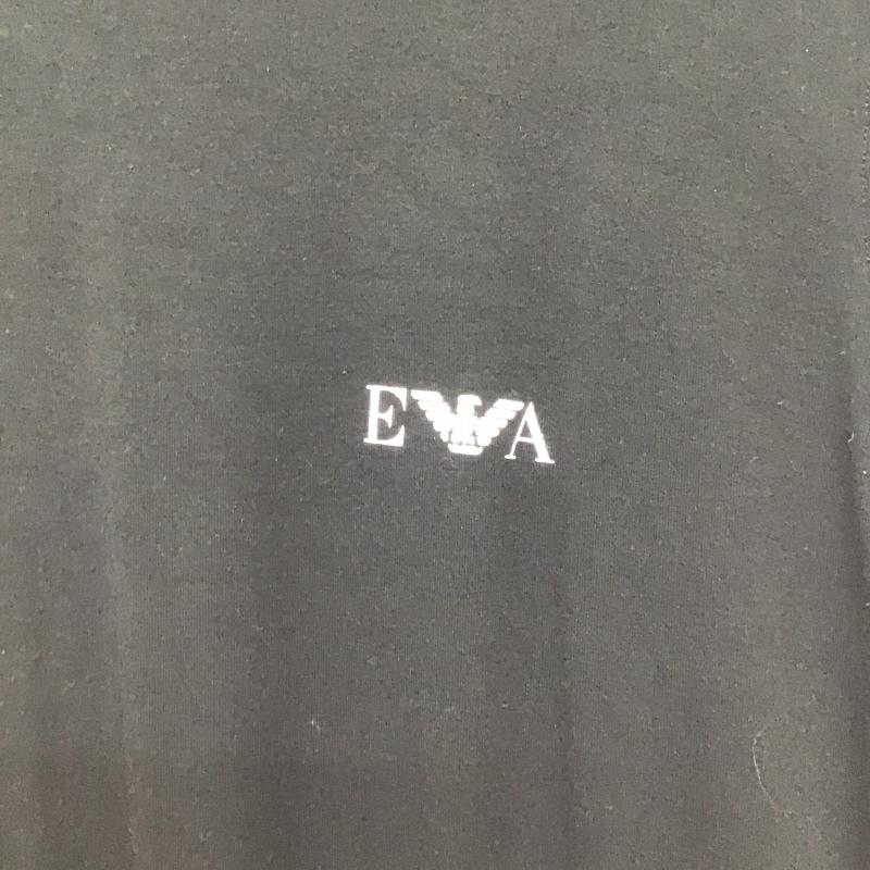 エンポリオアルマーニ EMPORIO ARMANI Tシャツ 半袖 半袖カットソー プリントTシャツ クルーネックカットソー S ロゴ、文字 黒 / ブラック /  メンズ USED 古着 中古 10136163