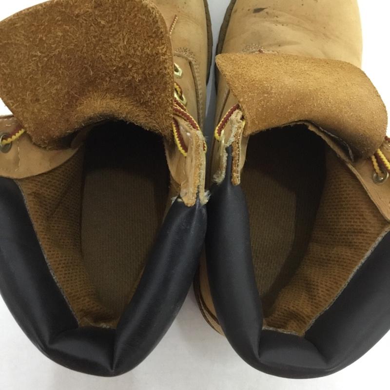 ティンバーランド Timberland ブーツ ショートブーツ 12909 6in Premium Boot 24cm 24.0cm ワンポイント キャメル / キャメル /  レディース USED 古着 中古 10140037