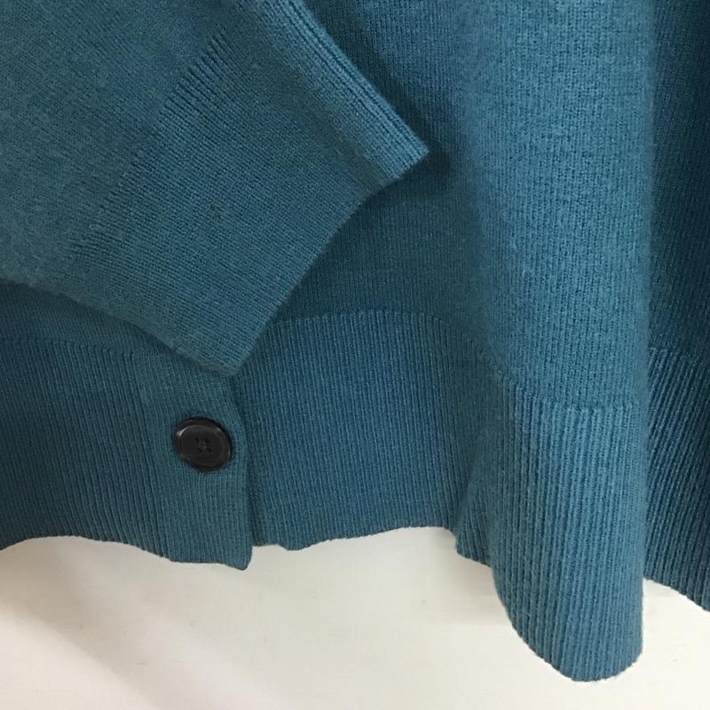 ローリーズファーム LOWRYS FARM カーディガン 長袖 長袖カーディガン ニットカーディガン 前開き FREE 無地 青 / ブルー /  レディース USED 古着 中古 10146691
