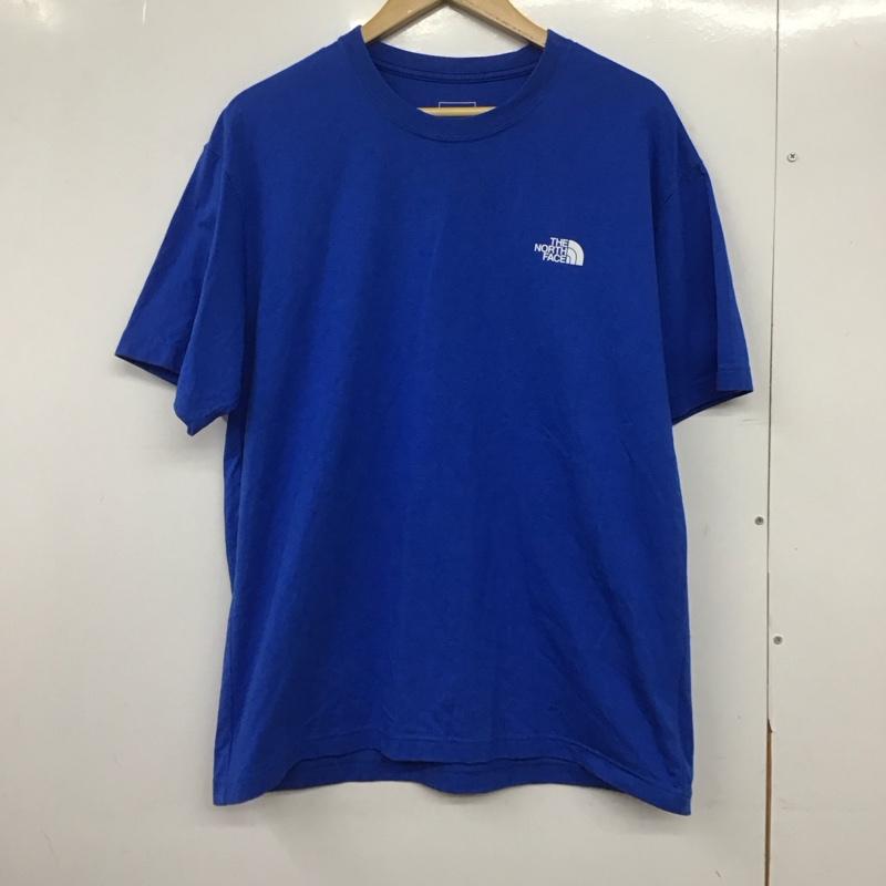 ザノースフェイス THE NORTH FACE Tシャツ 半袖 nt32550 Tシャツ プリントTシャツ L ロゴ、文字 青 / ブルー /  メンズ USED 古着 中古 10146552