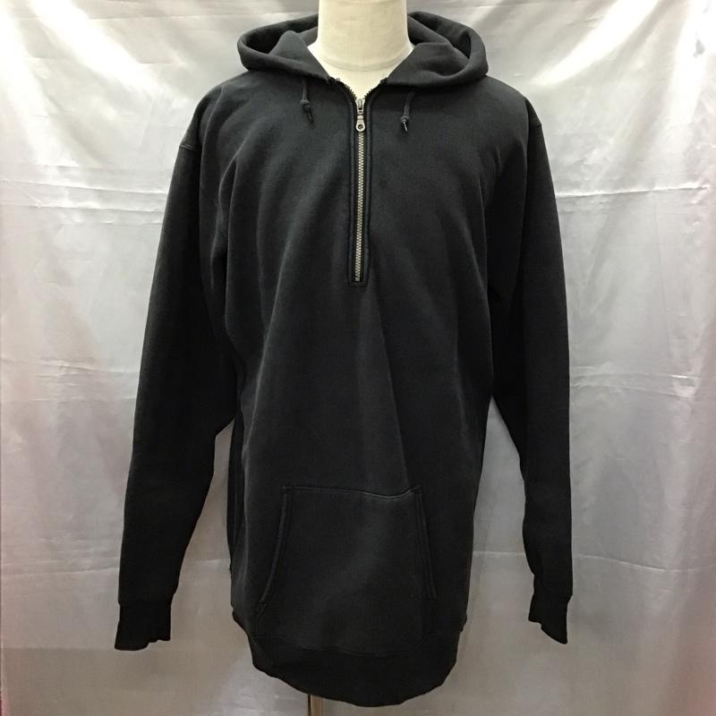 古着 USED パーカー 長袖 長袖パーカー フード付きパーカー ジップアップネック graybear 古着 XXL プリント 黒 / ブラック /  メンズ USED 古着 中古 10113252