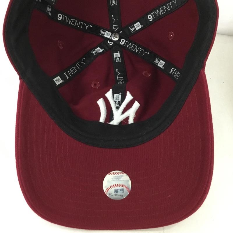 ニューエラ NEW ERA 帽子 キャップ NY ニューヨークヤンキース 9TWENTY ロゴ、文字 えんじ / ワインレッド /  メンズ USED 古着 中古 10130031