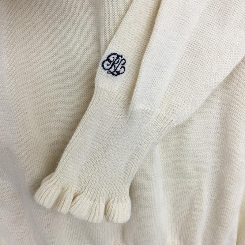 ラルフローレン RALPHLAUREN ニット、セーター 長袖 長袖ニットカットソー フリルカラーカットソー 160cm 無地 アイボリー / アイボリー /  ガールズ USED 古着 中古 10110310