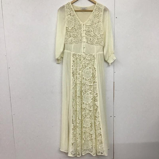 ランダ RANDA ワンピース ロングスカート BD01928L4 フロントレース切替ワンピース 1 レース柄 アイボリー / アイボリー /  レディース USED 古着 中古 10143108