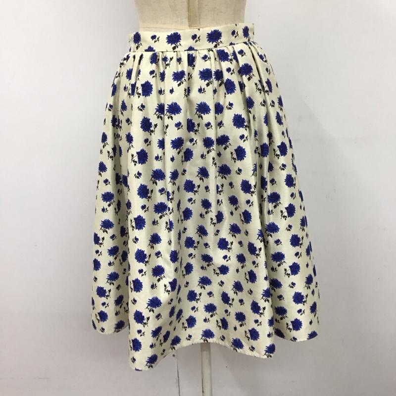 ジルスチュアート JILLSTUART スカート ロングスカート フレアスカート ひざ丈スカート カジュアルスカート 花柄スカート 2 プリント マルチカラー / マルチカラー /  レディース USED 古着 中古 10123856