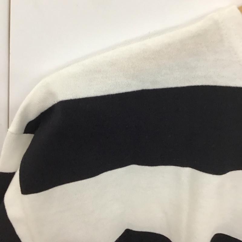 ウエアハウス WAREHOUSE カットソー 長袖 長袖カットソー プリントカットソー クルーネック ボーダー 40 ボーダー柄 白 / ホワイト / X 黒 / ブラック /  メンズ USED 古着 中古 10130487