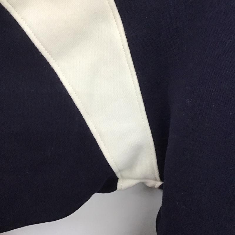 ニコアンド niko and... トレーナー 長袖 長袖トレーナー スウェット クルーネック プルオーバー L ロゴ、文字 白 / ホワイト / X 紺 / ネイビー /  メンズ USED 古着 中古 10144955