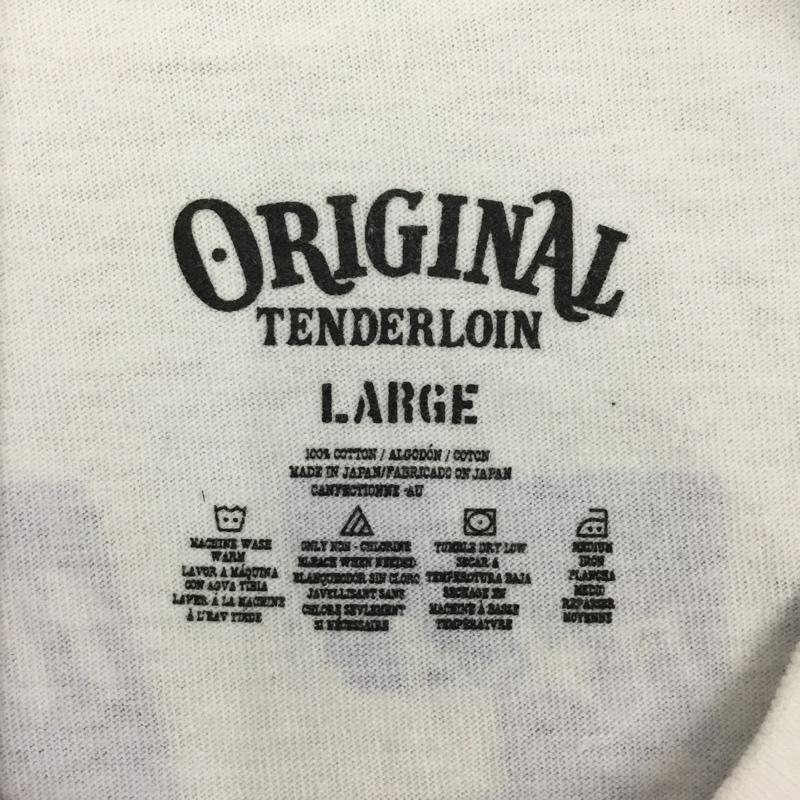 テンダーロイン TENDERLOIN カットソー 長袖 proclub コラボ 長袖カットソー プリントTシャツ L プリント 白 / ホワイト /  メンズ USED 古着 中古 10114875