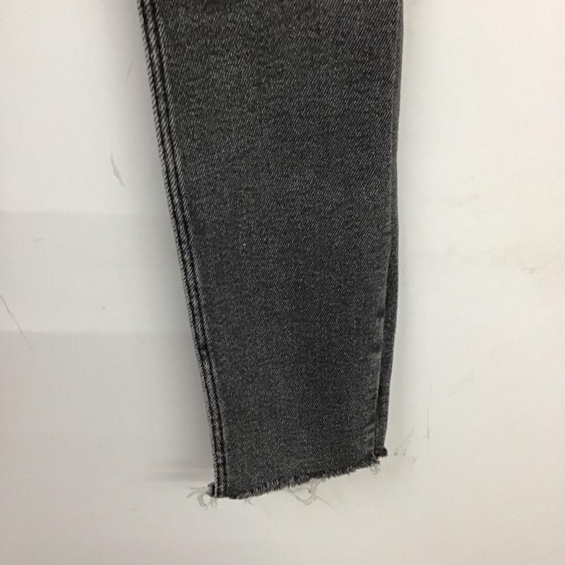 ザラ ZARA パンツ デニム、ジーンズ スリムパンツ カジュアルパンツ ストレートパンツ ストレッチパンツ 36 無地 黒 / ブラック /  レディース USED 古着 中古 10117866