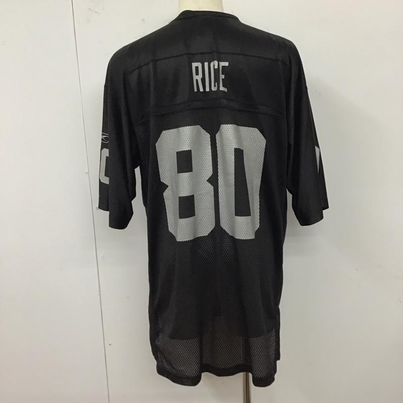 リーボック Reebok カットソー 半袖 半袖カットソー プリントTシャツ Vネックカットソー ユニフォーム L ロゴ、文字 黒 / ブラック /  メンズ USED 古着 中古 10120633