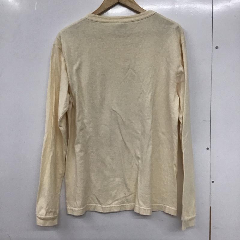 チャンピオン Champion カットソー 長袖 長袖カットソー 無地カットソー クルーネック M ロゴ、文字 オフホワイト / オフホワイト /  メンズ USED 古着 中古 10132676