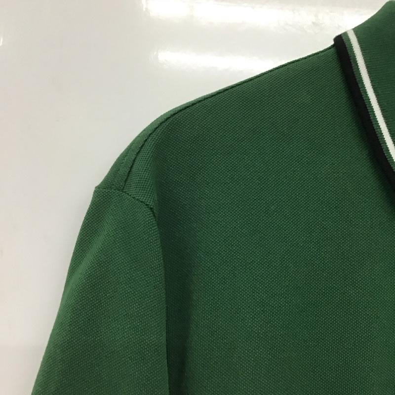 プラダ PRADA ポロシャツ 半袖 sjn256 r192 322 ポロシャツ 半袖カットソー L ロゴ、文字 緑 / グリーン /  メンズ USED 古着 中古 10142100