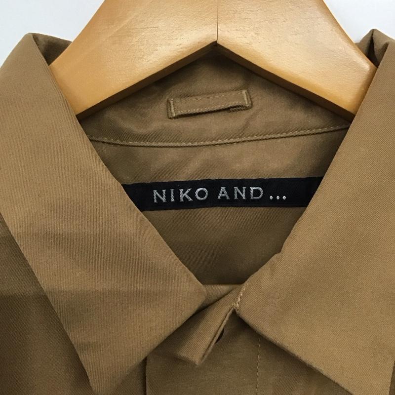 ニコアンド niko and... シャツ、ブラウス 長袖 長袖シャツ 無地シャツ カラーシャツ 4 無地 茶 / ブラウン /  メンズ USED 古着 中古 10141689