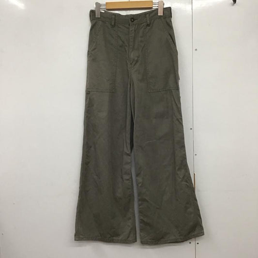 スローブイエナ SLOBE IENA パンツ ワークパンツ、ペインターパンツ カジュアルパンツ ワイドパンツ ミリタリーパンツ 38 無地 カーキ / カーキ /  レディース USED 古着 中古 10142709
