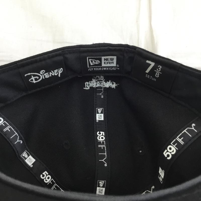 ニューエラ NEW ERA 帽子 キャップ Disney　THE　NIGHTMARE　BEFORE　CHRISTMAS　ティムバートン FREE ロゴ、文字 X キャラクター 黒 / ブラック /  メンズ USED 古着 中古 10135648