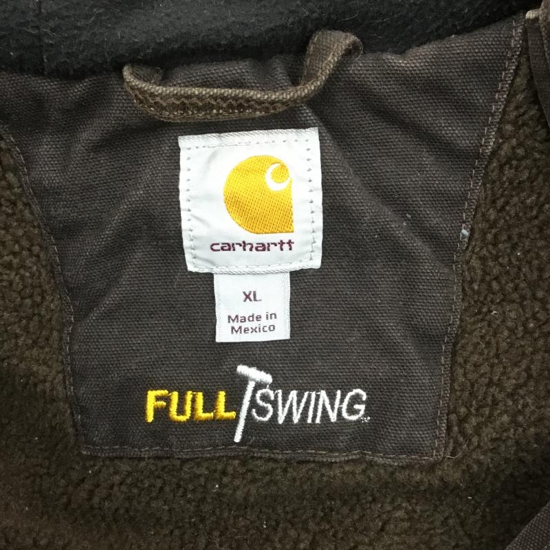 カーハート Carhartt ジャケット、上着 ジャンパー、ブルゾン XL ロゴ、文字 茶 / ブラウン /  メンズ USED 古着 中古 10119079