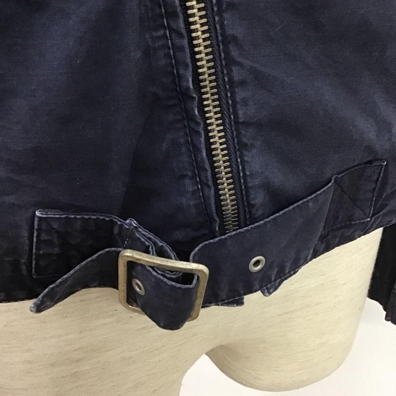 アルマーニジーンズ ARMANI JEANS ジャケット、上着 ジャケット、ブレザー ジップアップジャケット ジャンパー コットンライダースジャケット カジュアルジャケット 無地 紺 / ネイビー /  メンズ USED 古着 中古 10106314