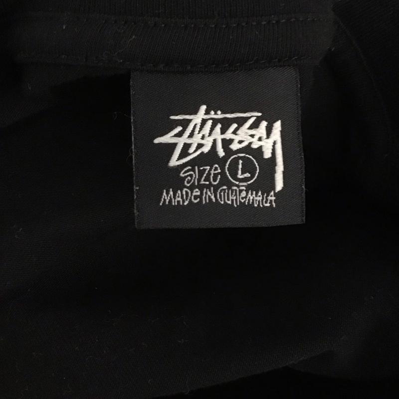 ステューシー STUSSY Tシャツ 半袖 半袖カットソー プリントTシャツ クルーネックカットソー L プリント 黒 / ブラック /  メンズ USED 古着 中古 10126634