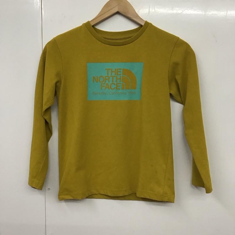 ザノースフェイス THE NORTH FACE Tシャツ 長袖 NTJ82223 ロングスリーブフィールドグラフィックロゴティー 140cm ロゴ、文字 X プリント マスタード / マスタード /  ボーイズ USED 古着 中古 10131143