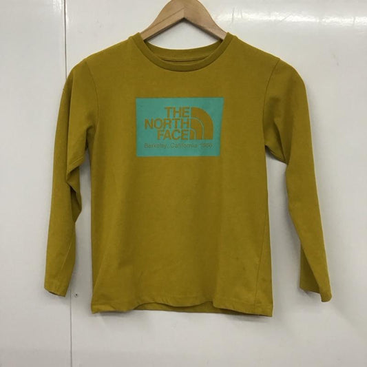 ザノースフェイス THE NORTH FACE Tシャツ 長袖 NTJ82223 ロングスリーブフィールドグラフィックロゴティー 140cm ロゴ、文字 X プリント マスタード / マスタード /  ボーイズ USED 古着 中古 10131143